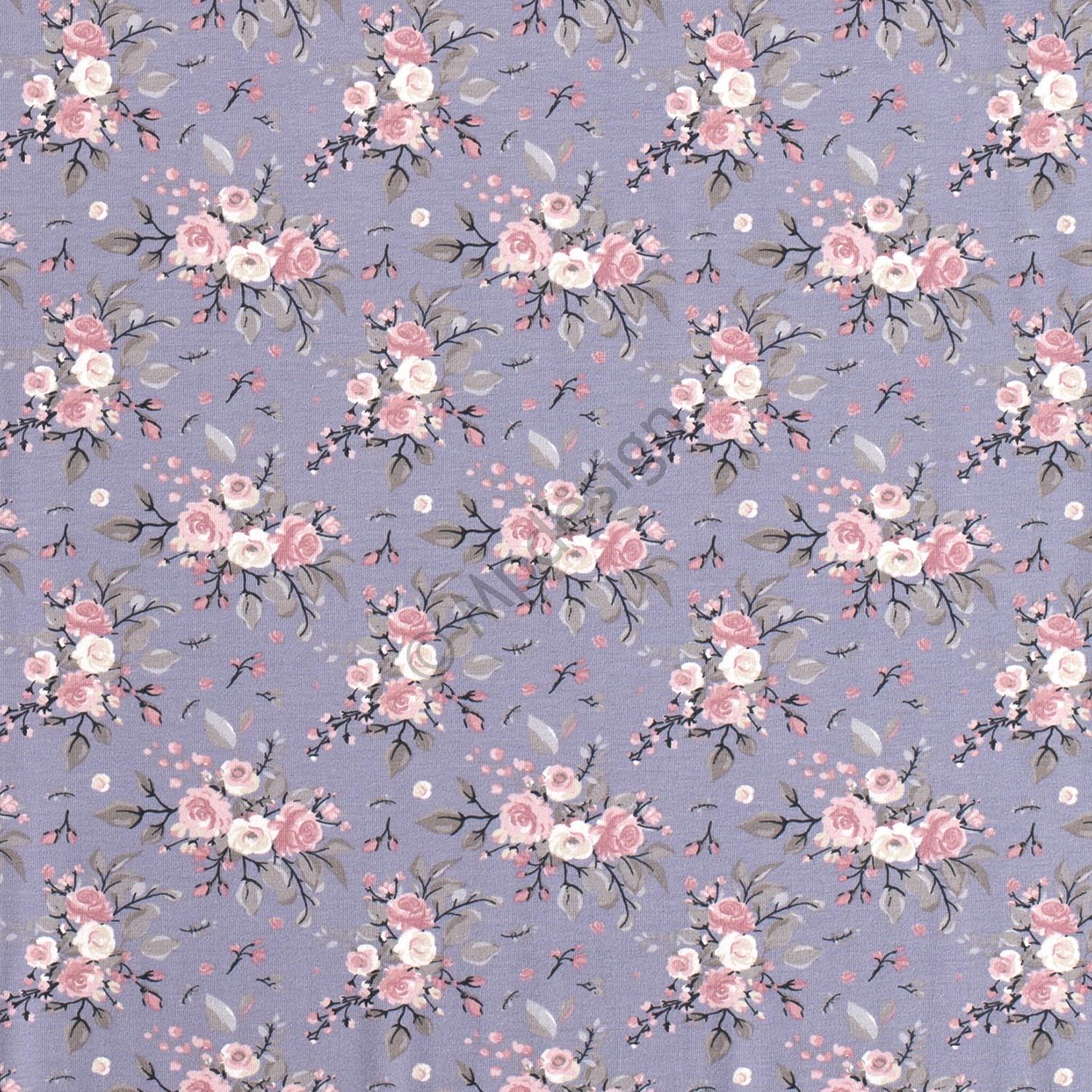 Ruusut trikoo indigo - Image 2