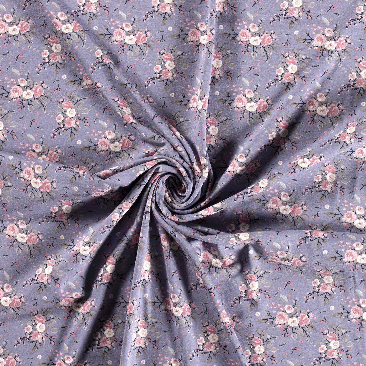 Ruusut trikoo indigo