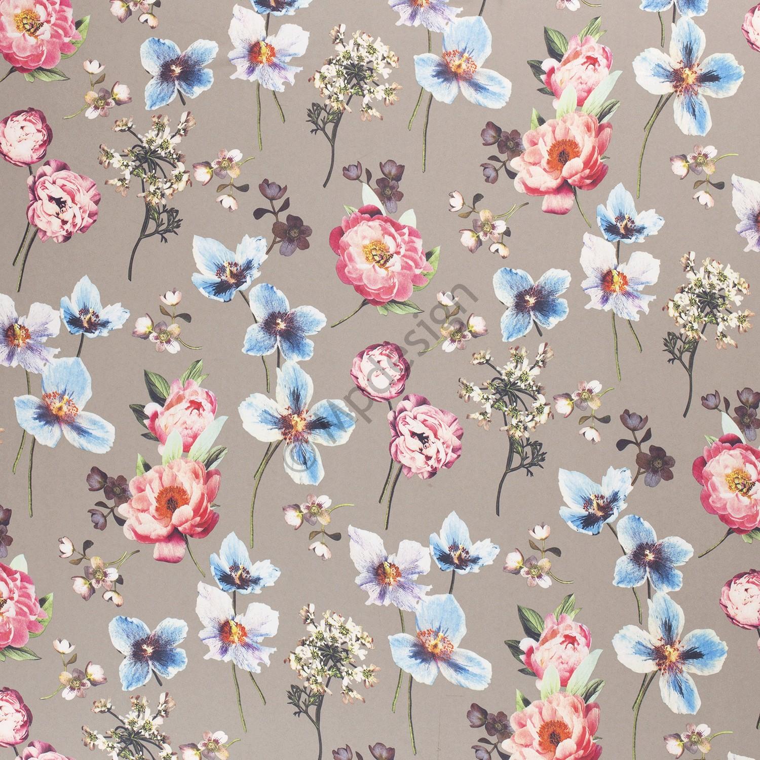 Kukkaketo georgette beige - Image 3