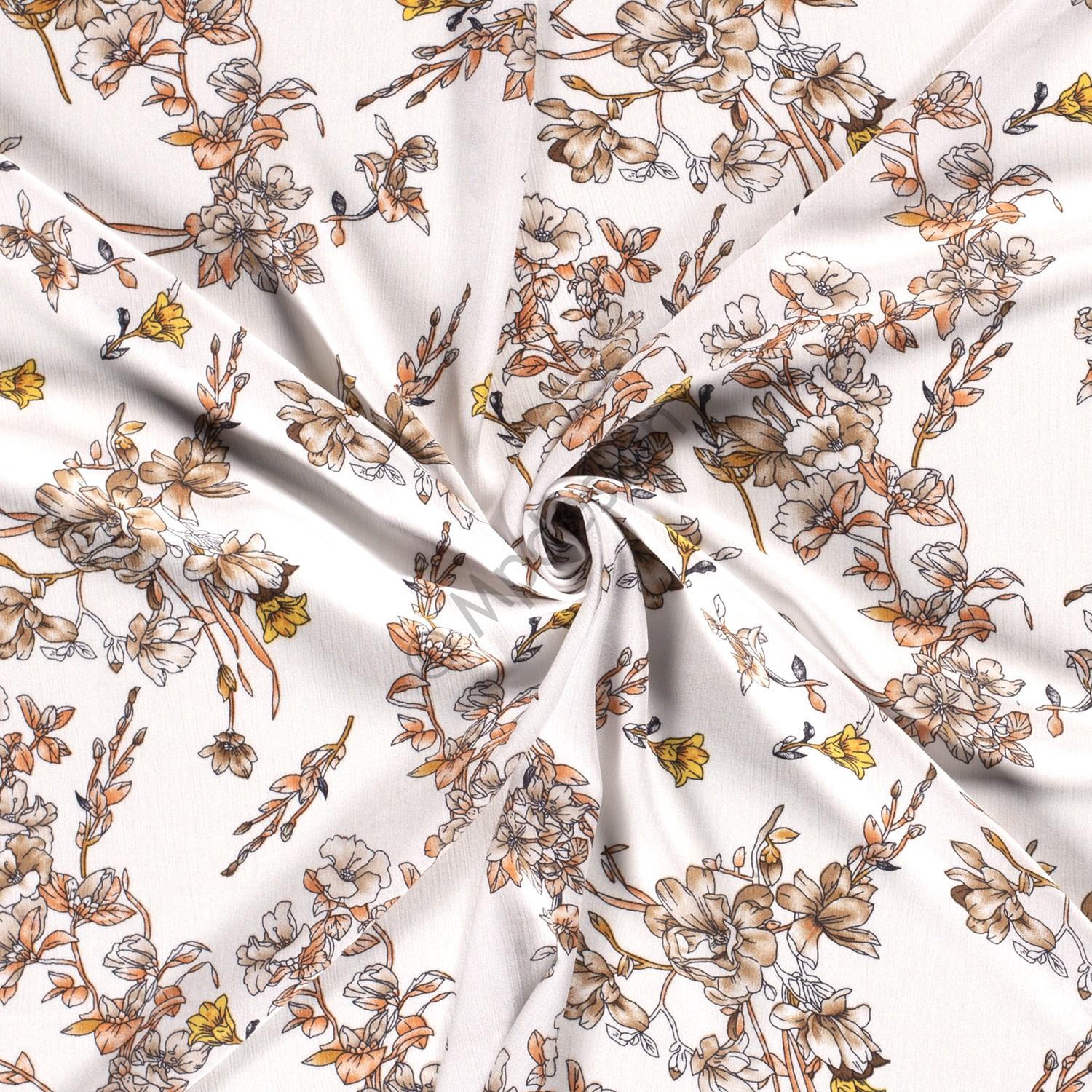 Suvi kreppikangas luonnonvalkoinen - Image 2