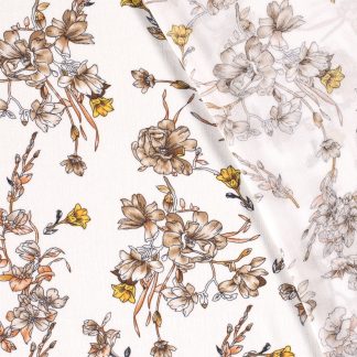 Suvi kreppikangas luonnonvalkoinen