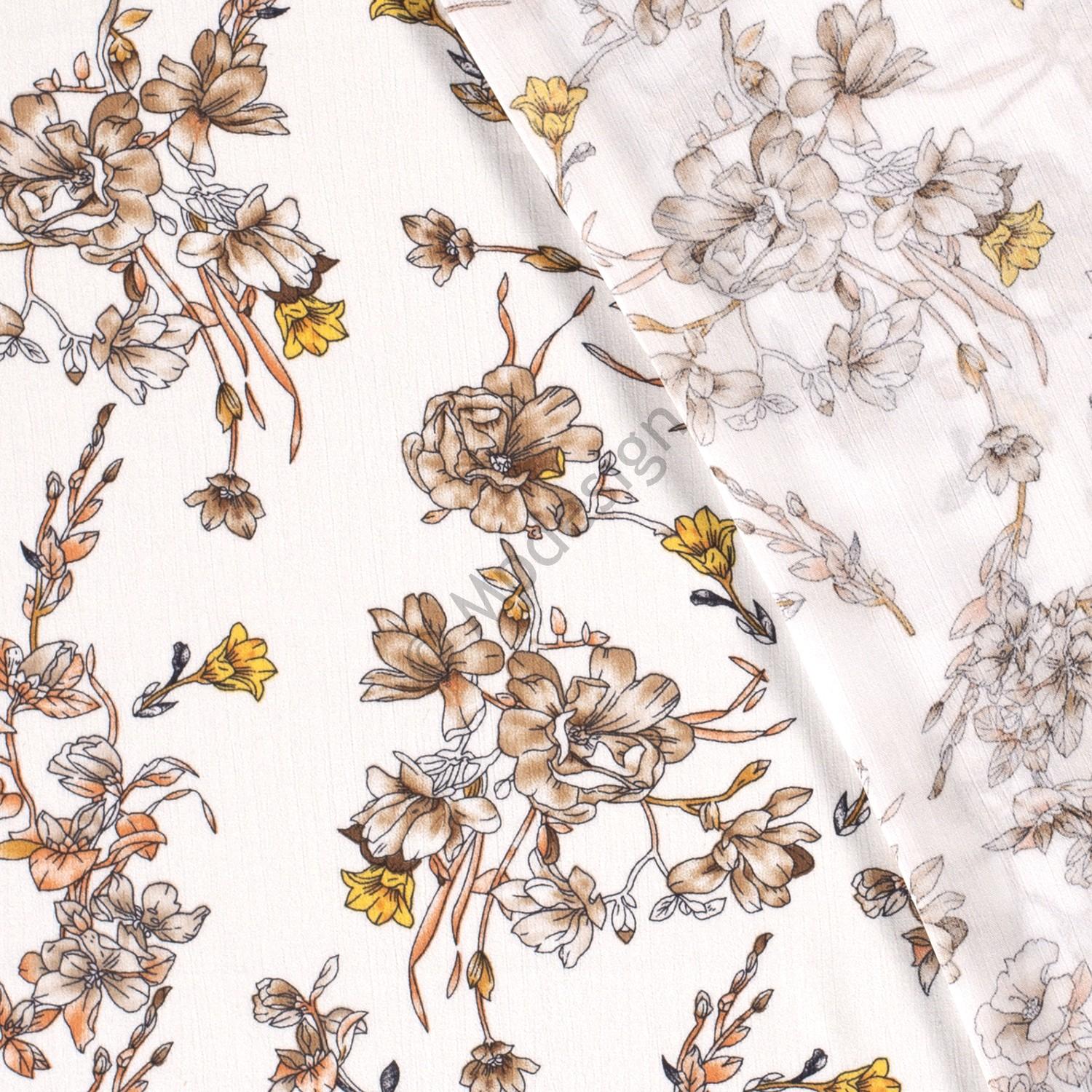 Suvi kreppikangas luonnonvalkoinen