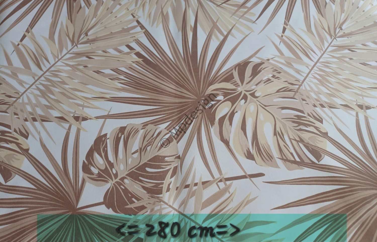 Palmunlehdet beige 280 cm - Image 2